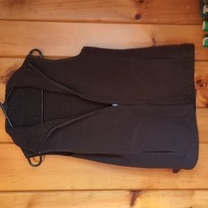 Women's Medium Reversible Brown Fleece Vest